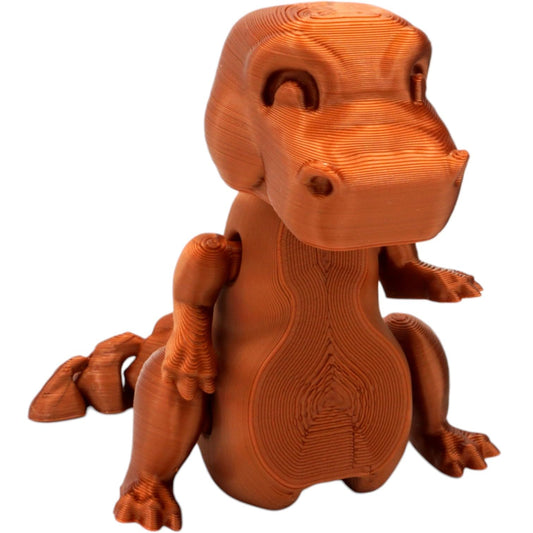 Ar-T-Rex Dinosaur Figure – Cute Posable T-Rex Collectible for Desk Display, Fidgeting & DIY Painting – 3D Printed in Canada