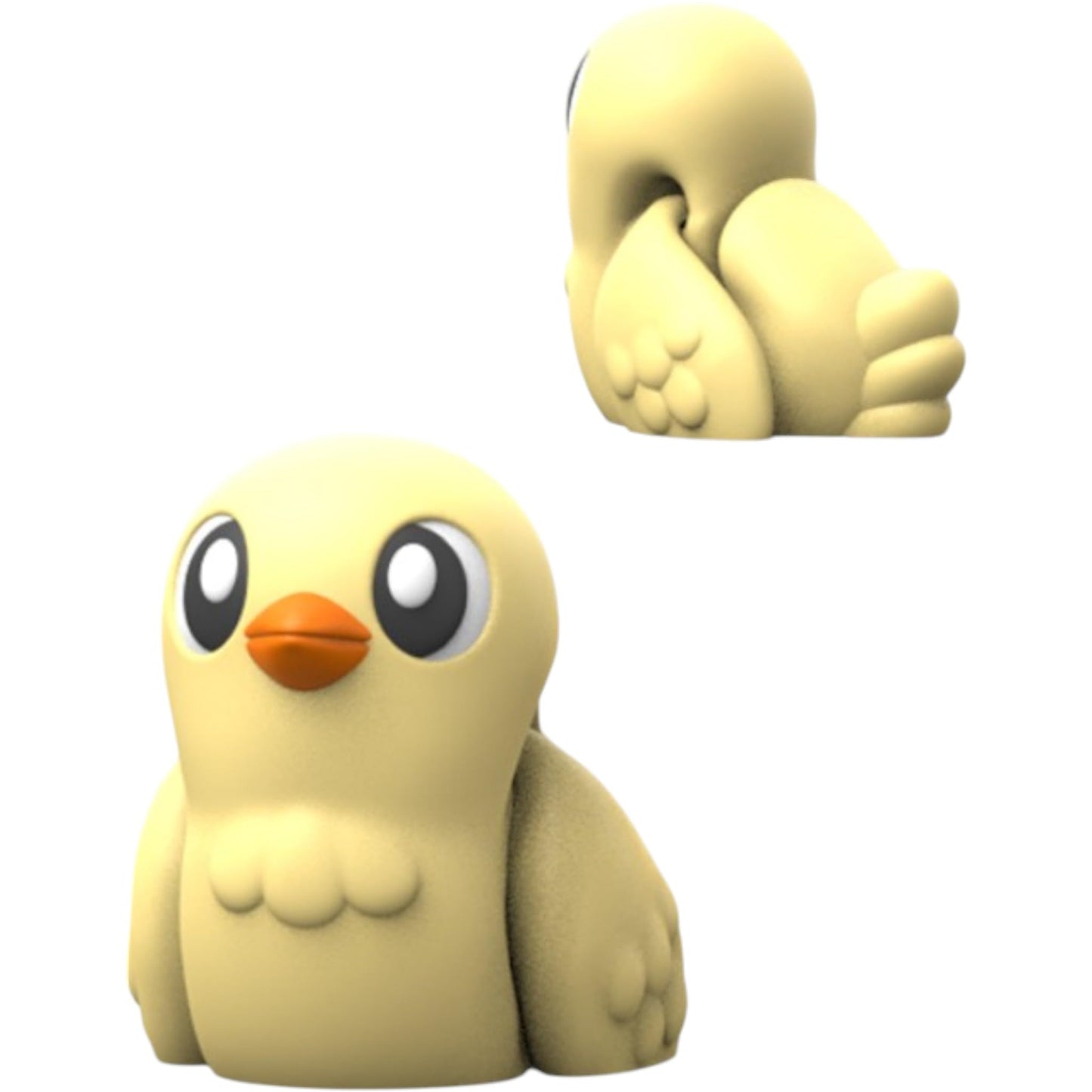 Set of 3 Cute Little Chicken Figurines – Kawaii Style Desk Companions & Decorative Collectibles for Teens & Adults – Print-in-Place, No Supports Needed – 3D Printed in Canada