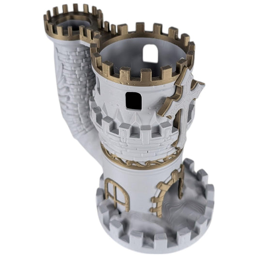 Tower of The Valiant Can Holder & Dice Tower – Medieval Castle Dice Roller for DND, TTRPG, Fantasy RPG, Tabletop Dice Games & Gamer Gifts – 3D Printed in Canada
