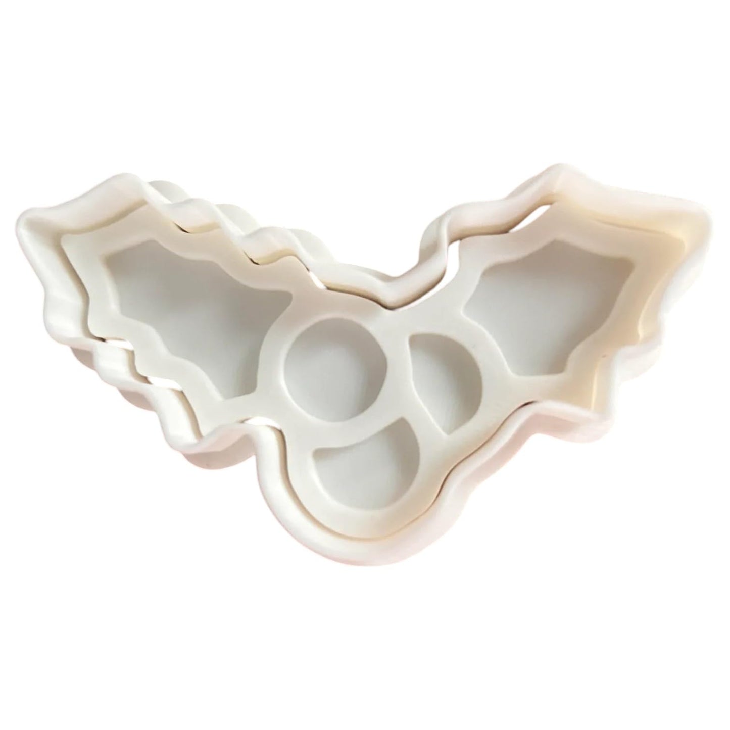 Mistletoe Cookie Cutter Set of 3 Sizes (3" 4" 5") β Christmas Fondant & Holiday Baking Mold β 3D Printed in Canada