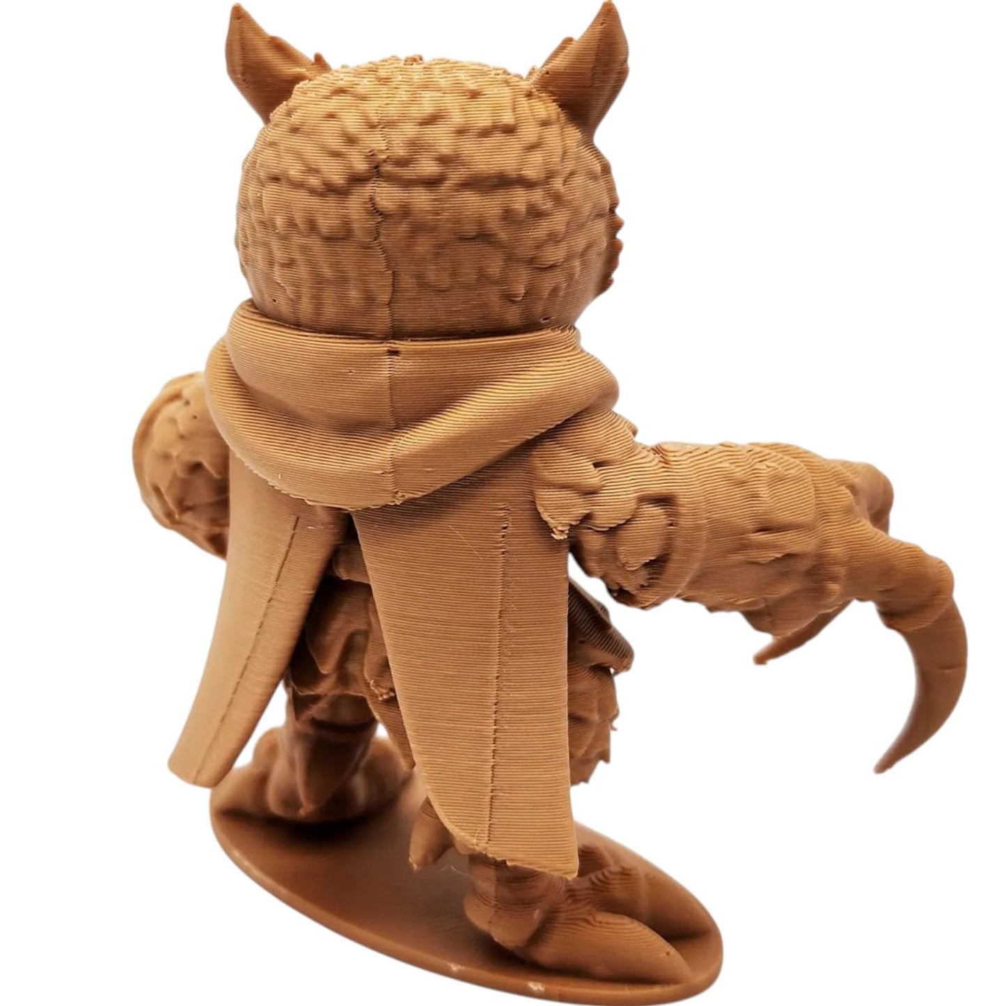 The Shapeshifter Owl Figurine – Transforming Owl with Claws & Warrior Wrap – Owls & Dragons Collection – Fantasy Paintable Sculpture – 3D Printed in Canada