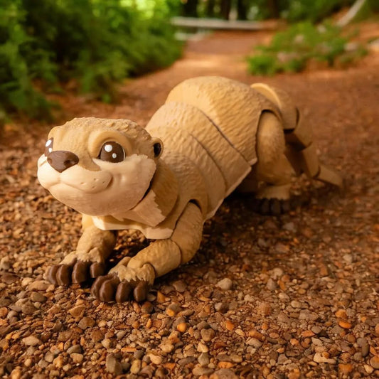 Articulated River Otter Figurine – 3D Printed Stress Relief Desk Toy – Interactive Collectible for Teens & Adults – 3D Printed in Canada