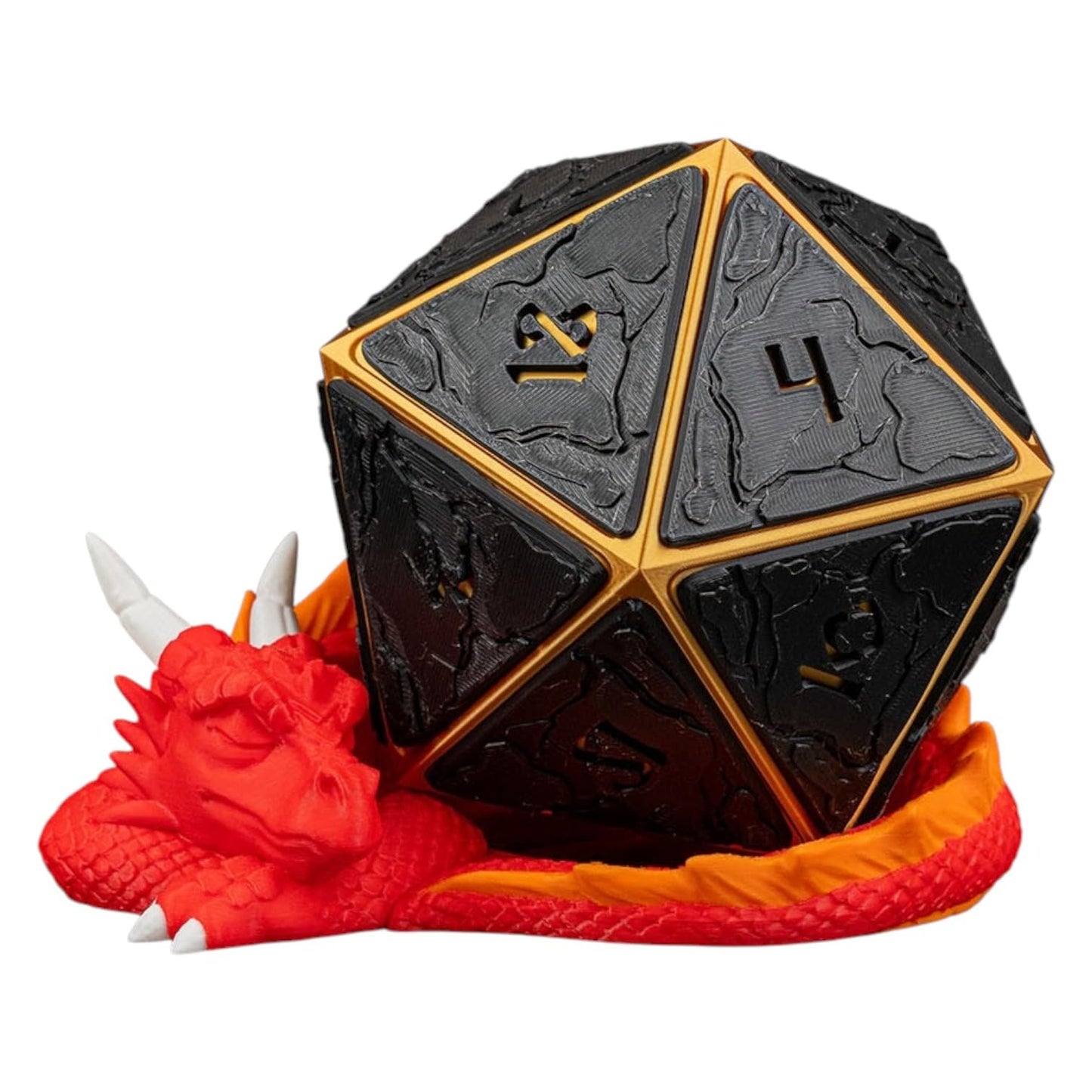 HoarD20 Dragon Dice Planter – Fantasy D20 Dice Pot for Desk or Shelf – 3D Printed in Canada