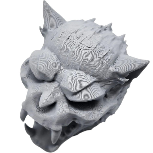 Werewolf Skull – 3D Printed Lycanthrope Skeleton Display for Halloween, Gothic Decor, Horror Dioramas & Tabletop RPGs – 3D Printed in Canada