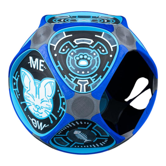 Cyber Pattern Pet House – Futuristic Indoor Cat & Small Dog Cave – Tech-Inspired Cozy Lair – 3D Printed in Canada