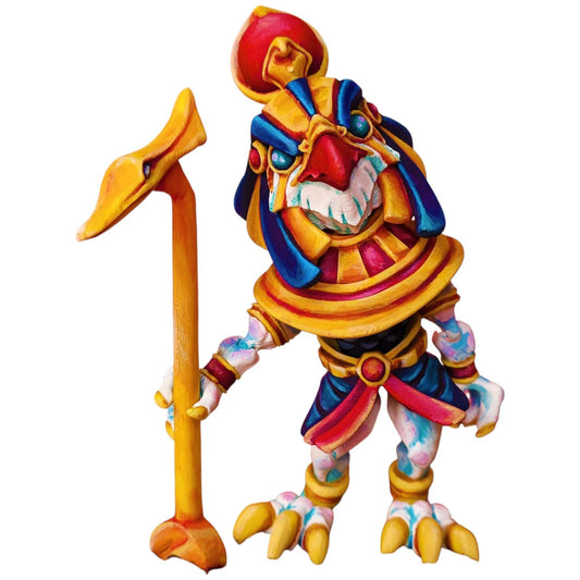 Twisty Ra Egyptian God Articulated Figurine – Poseable Mythical Creature Statue for Display or Desk – Vibrant Ancient Deity Sculpture – 3D Printed in Canada