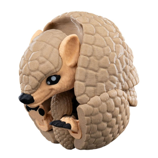 Articulated Armadillo Fidget Figurine – Cute Foldable Desk Pet for Stress Relief, Collectible Home Décor & Wildlife Lovers – 3D Printed in Canada
