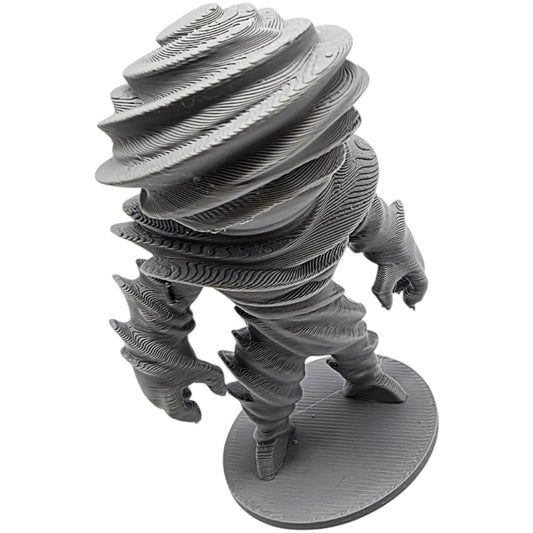 Lesser Tornado Elemental Figurine – Wind Swirl Air Elemental Miniature for RPG Campaigns – Paintable Storm Creature – 3D Printed in Canada