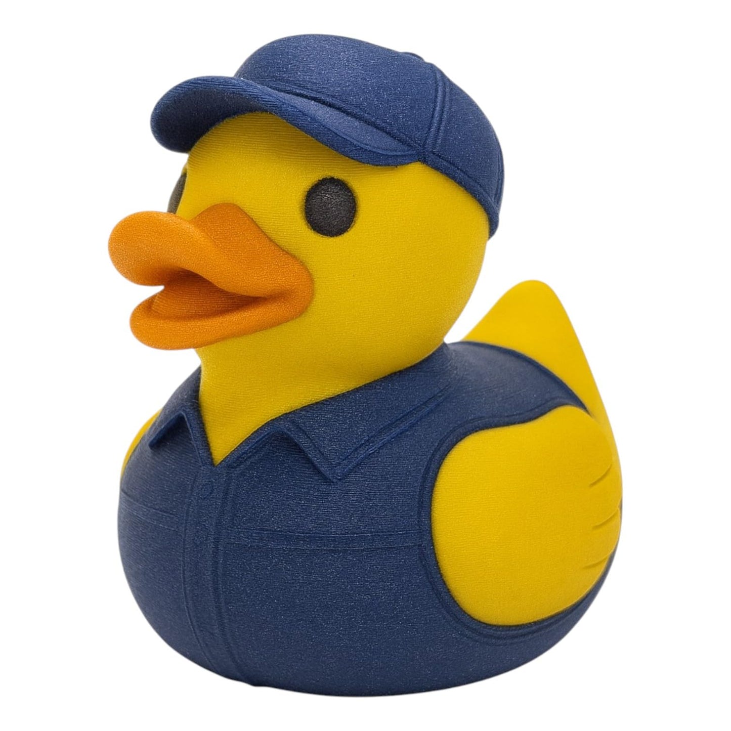 Mechanic Duck Figurine – Rubber Duck in Work Shirt & Cap for Auto Techs, Garage Decor or Funny Gift – 3D Printed in Canada