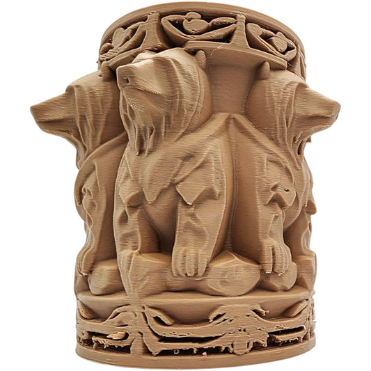 Wood Carved-Style Bear Vase or Pen Holder – 3D Printed Rustic Wildlife Container for Desk, Office, or Nature-Inspired Decor – 3D Printed in Canada