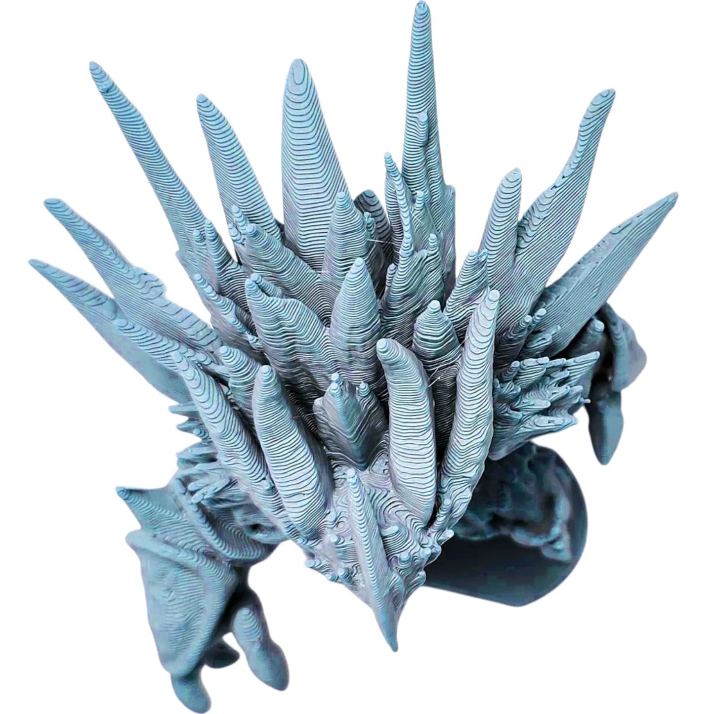 Ice Elemental Figurine – Frost Creature Miniature for Fantasy RPG, Wargames, or Display – Spiked Glacier Golem Model – 3D Printed in Canada