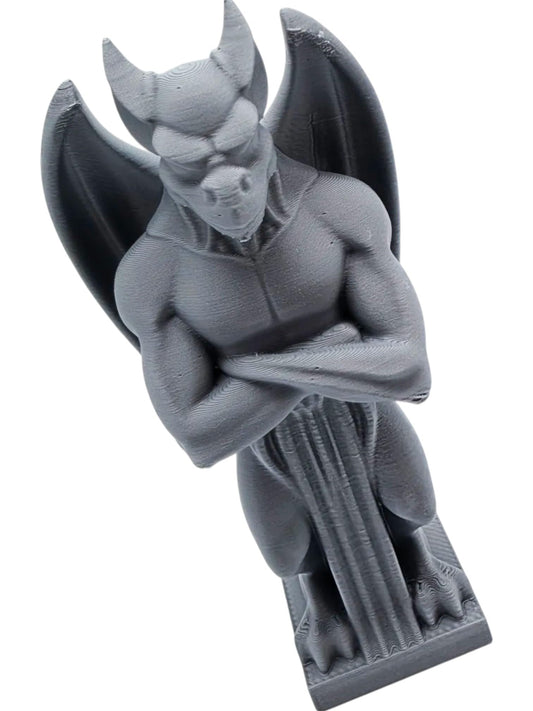 Silent Protector Gargoyle Statue – Gothic Mythical Creature Figurine for Desk, Shelf, or Entryway Display – 3D Printed in Canada