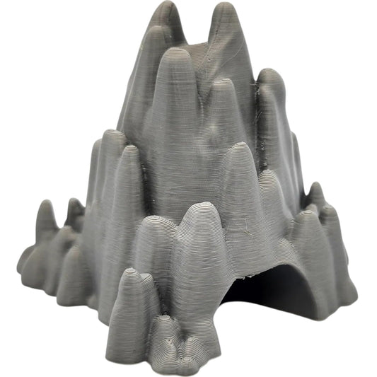 Mountain with Cave Terrain Miniature – Fantasy Tabletop Scenery for RPGs, Dioramas & Wargaming Displays – 3D Printed in Canada