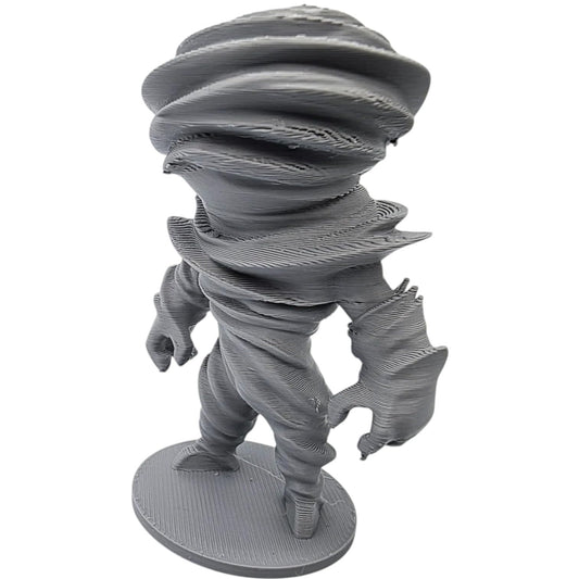 Lesser Tornado Elemental Figurine – Wind Swirl Air Elemental Miniature for RPG Campaigns – Paintable Storm Creature – 3D Printed in Canada