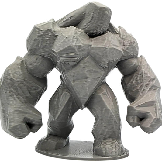 Clay Golem Miniature – Dungeon Boss or Temple Guardian for TTRPGs – Paintable Stone Construct Monster – 3D Printed in Canada