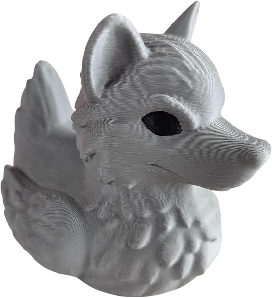 Wolf Duck Figurine – Off-Road Rubber Duck for Duck Duck 4x4, Cruise Ship Ducks & Dashboard Decor – Collectible Animal Mashup Gift, Vehicle Kindness Duck – 3D Printed in Canada (Small)