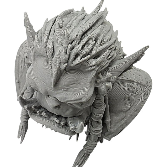 Orc Chieftain Bust – Tribal Warlord Head Sculpture for Fantasy Display, Painting, or RPG Inspiration – Savage Orc Leader Figurine – 3D Printed in Canada