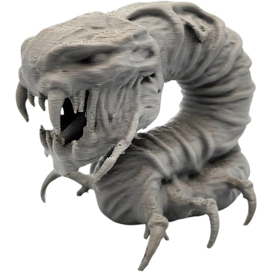 Corpse Maw Worm Miniature – Undead Horror Creature Terrain for Tabletop RPG Encounters, Boss Battles & Dioramas – 3D Printed in Canada