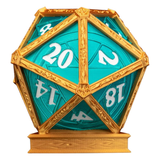 Arcane D20 Dice Planter – Magic-Themed Succulent Pot for Desk or Shelf – 3D Printed in Canada