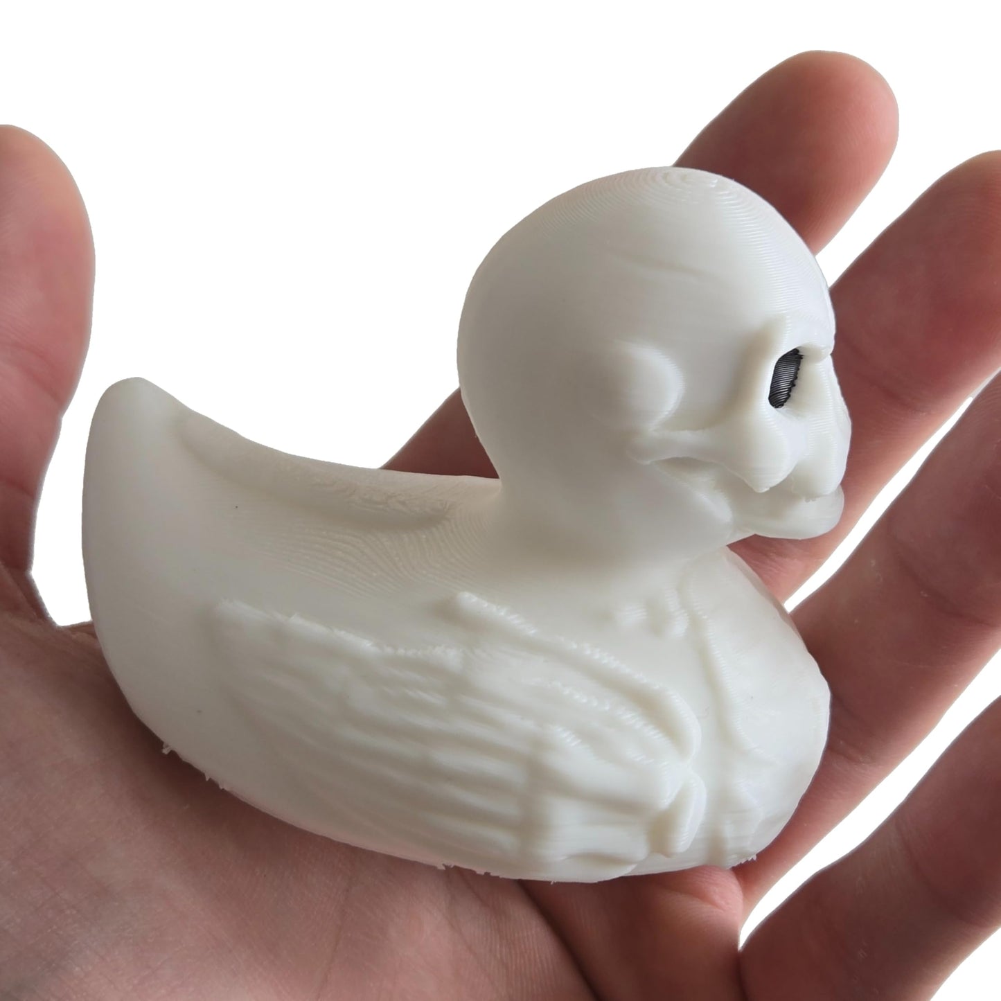 Skeleton Duck Figurine – Creepy Halloween Gothic Rubber Duck Alternative for Spooky Décor, Horror Collectibles & Gag Gifts – 3D Printed in Canada