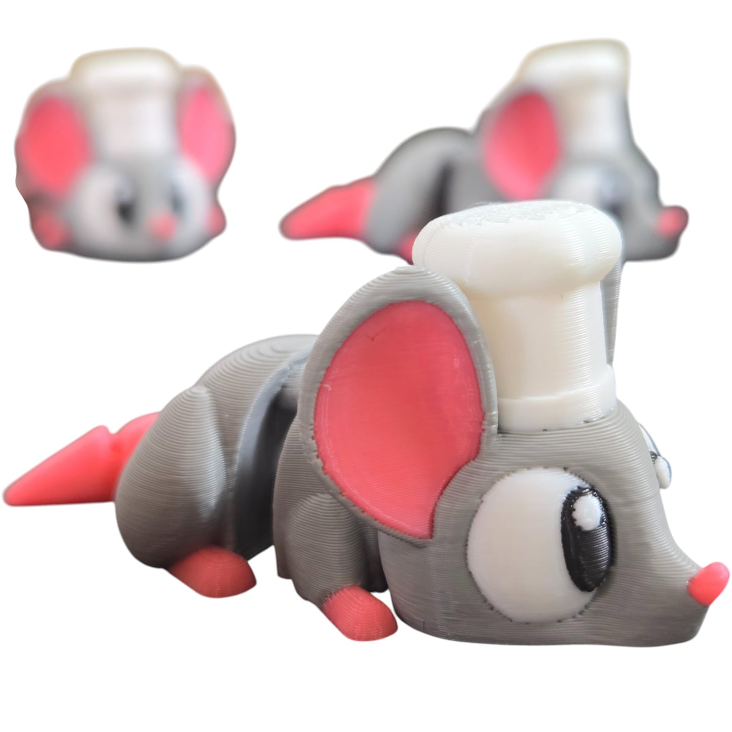 5-Pack Mini Baby Chef Mouse Figurines – Articulated Desk Pets, Poseable Fidget Toys, Mystery Mini Animals – 2 Inch Collectible Mice – 3D Printed in Canada
