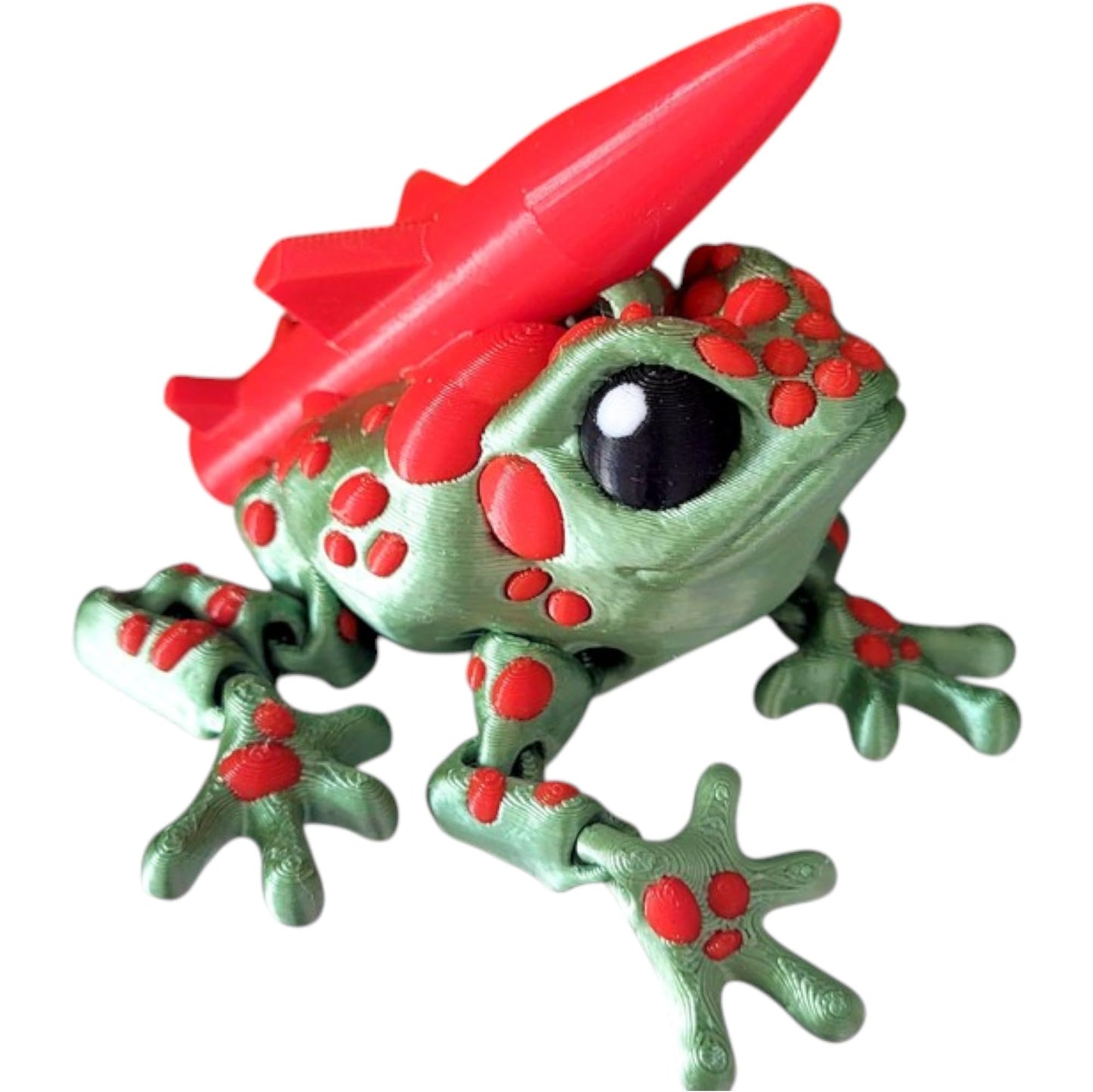 Missile Toad Figurine – Funny Holiday Frog with Rocket – Quirky Collectible Desk Buddy & Gift – for Teens & Adults – 3D Printed in Canada