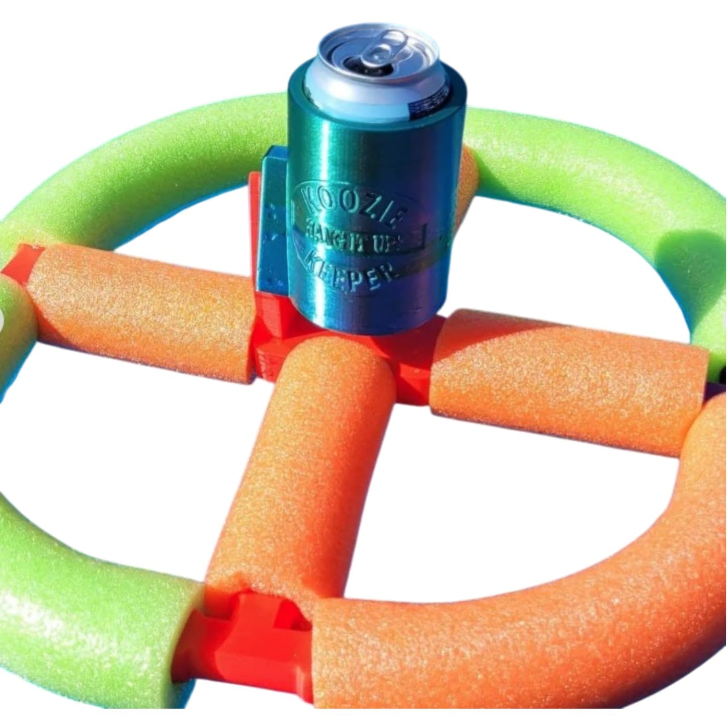 Can Keeper Pool Noodle – Sporting Goods Floating Drink Dock for Lake, River & Pool Parties, Compatible with Standard Cans– 3D Printed in Canada