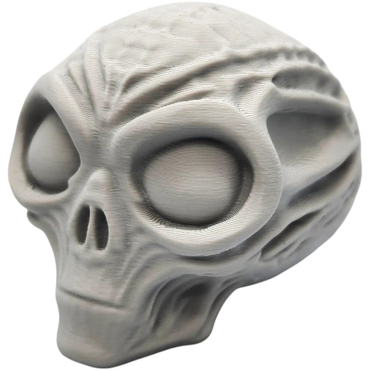 Mummified Alien Skull Miniature – Sci-Fi Horror Display Prop with Anatomical Detail for Dioramas, Halloween & Tabletop Terrain – 3D Printed in Canada