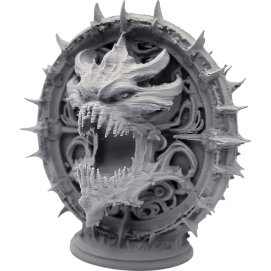 Demon Portal Miniature – Spiked Ring Gate with Infernal Creature for Tabletop Gaming, Dioramas & Fantasy Displays – 3D Printed in Canada