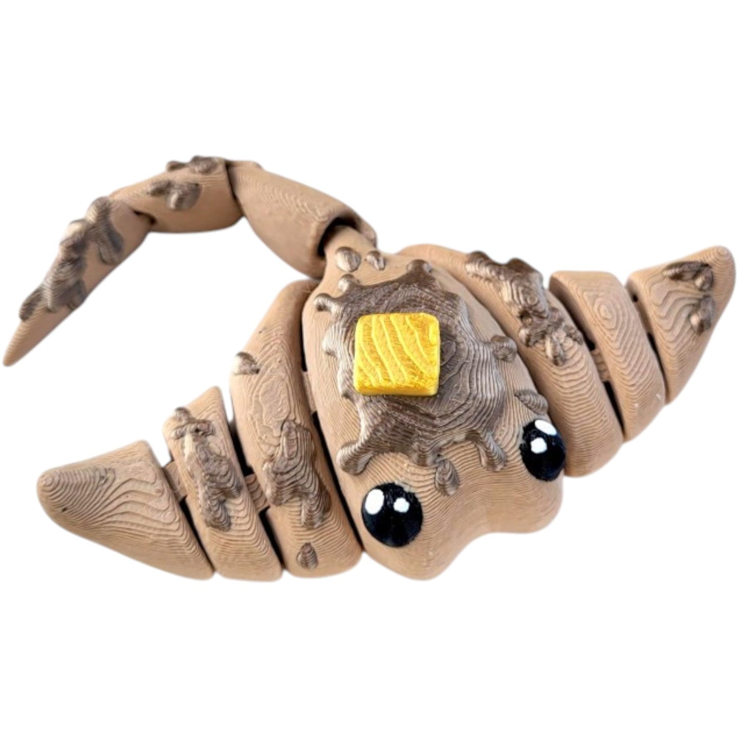 Flappy Jack Pancake Stingray Figurine – Articulated Breakfast-Inspired Ocean Creature Collectible – 3D Printed in Canada