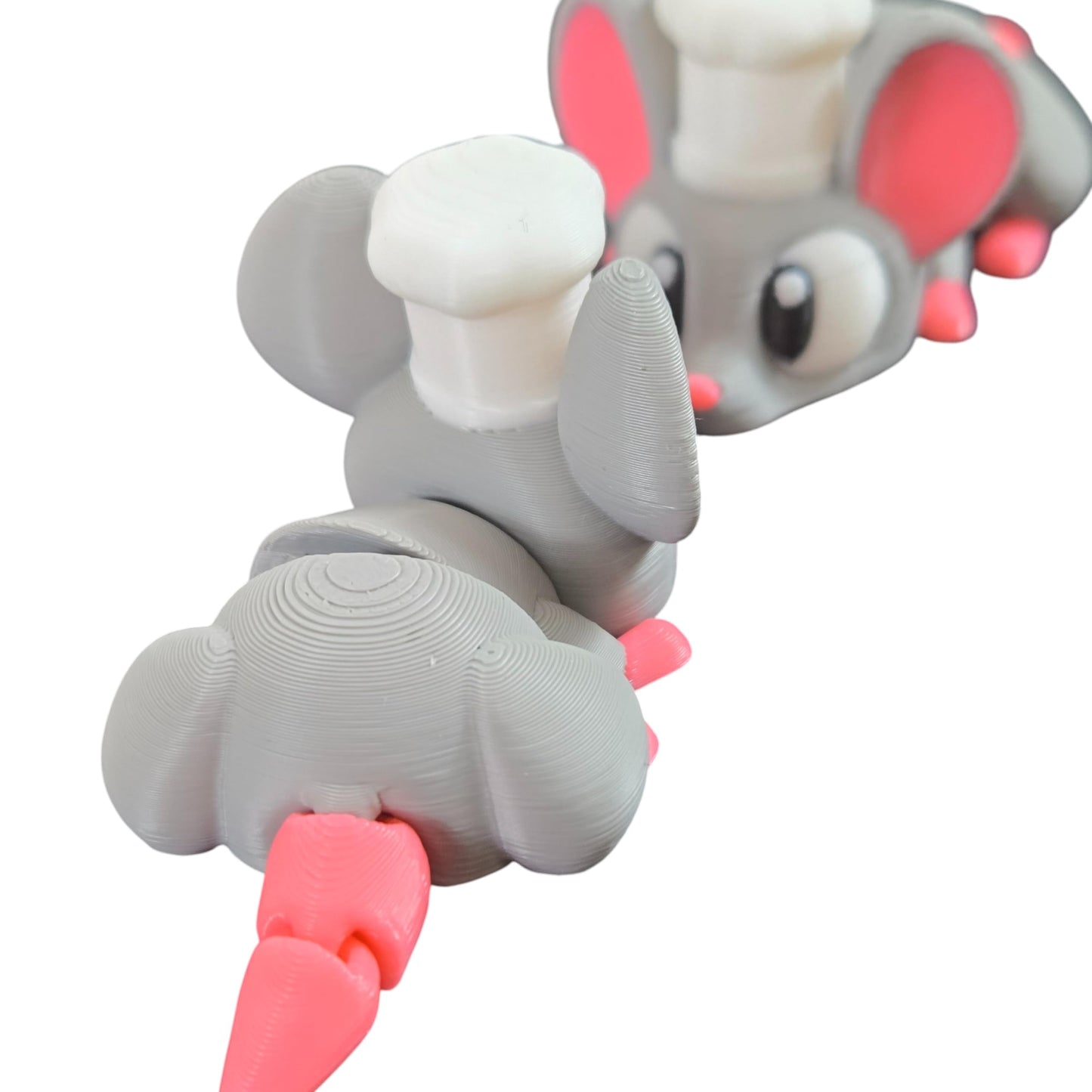 5-Pack Mini Baby Chef Mouse Figurines – Articulated Desk Pets, Poseable Fidget Toys, Mystery Mini Animals – 2 Inch Collectible Mice – 3D Printed in Canada