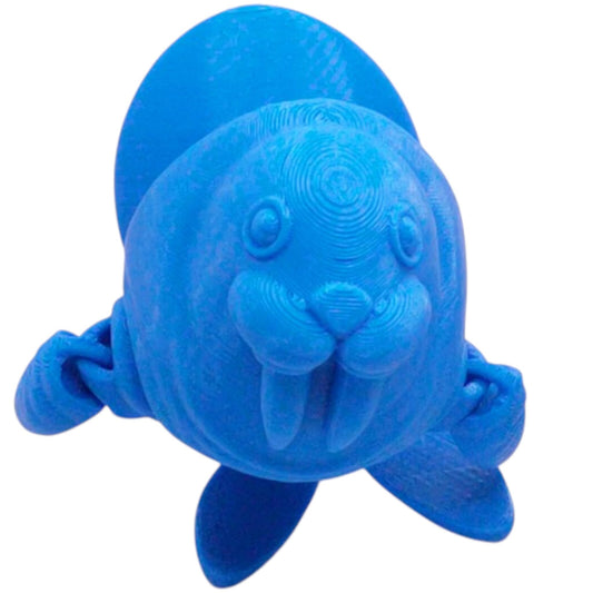 Adorable 3D Printed Walrus Figurine – Articulated DIY Paint Model for Desk, Shelf, or Collection – Ocean Animal Décor Gift – 3D Printed in Canada