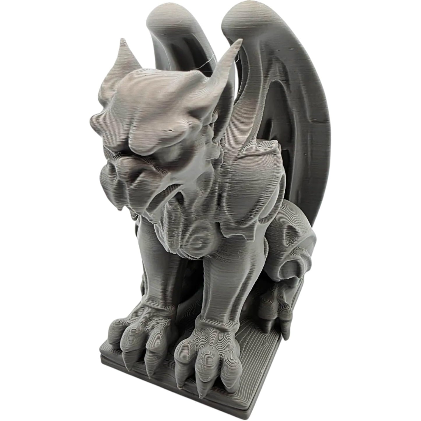 Perchwarden Gargoyle Statue – Gothic Fantasy Decor for Desk, Shelf or RPG Tabletop – Striking Guardian Figurine for Home or Office Display – 3D Printed in Canada