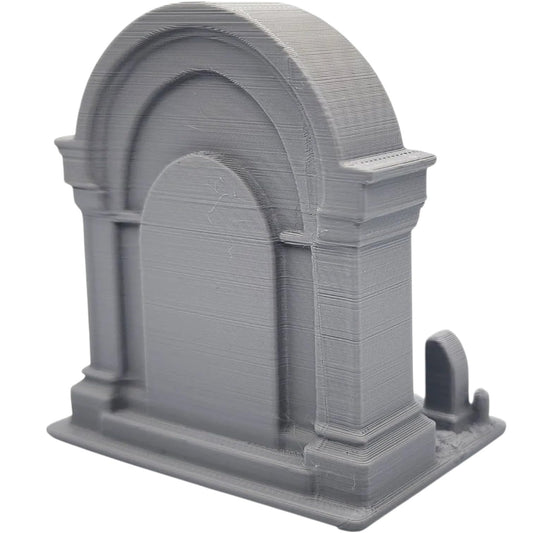 Crypt Entrance Miniature – Gothic Mausoleum Gateway Terrain for Tabletop RPGs, Graveyard Dioramas & Dungeon Builds – 3D Printed in Canada