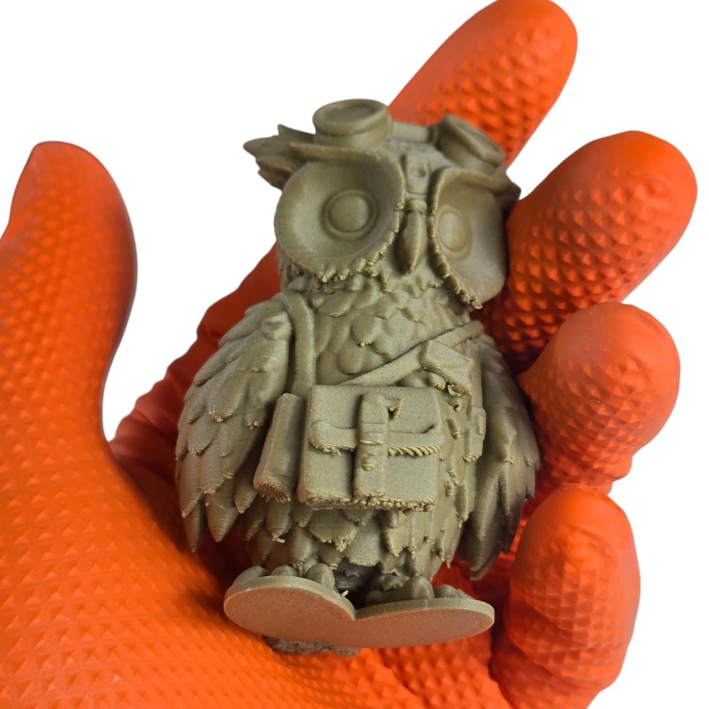The Messenger Owl Figurine – Fantasy Owl Courier with Goggles & Satchel – Owls & Dragons Collection – Paintable Display Miniature – 3D Printed in Canada
