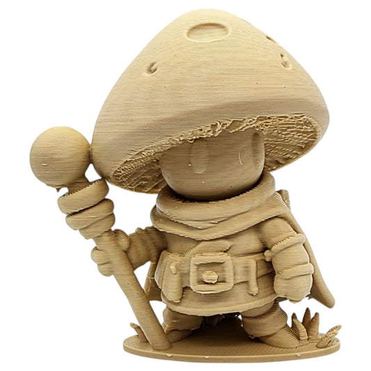 Mushroom Mage Figurine – Shooms Collection Wizard Decor | Fantasy Magic Mushroom Miniature with Staff for Shelf, Desk, or Gift – 3D Printed in Canada