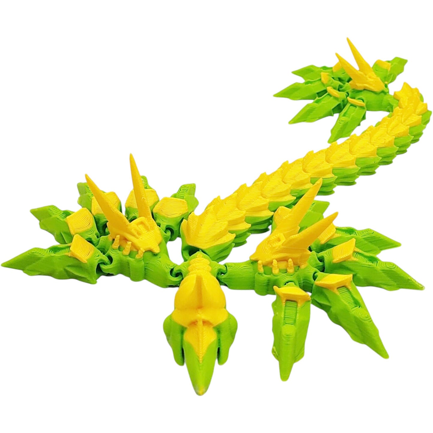 Vector Dragon – Articulated Geometric Dragon Figurine for Desk Display, Stress Relief & Custom Painting – 3D Printed in Canada