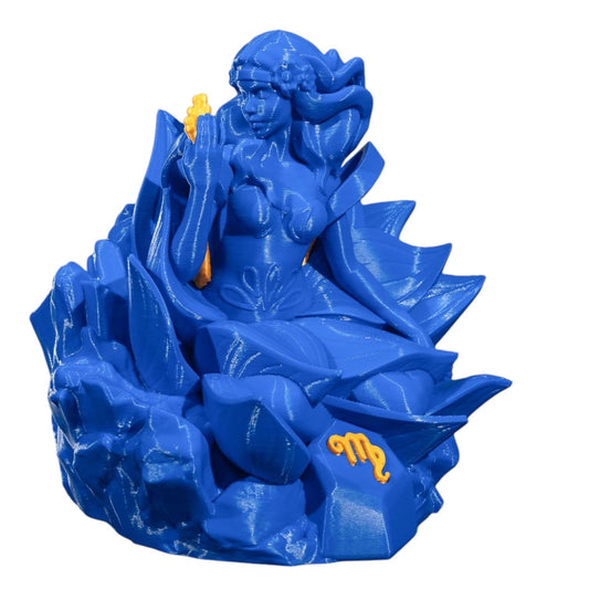 Virgo Zodiac Figurine – Astrology Star Sign Statue with Wheat Symbol – Desktop Decor for Astrology Lovers & Collectors – Virgo Birth Sign Gift Display – 3D Printed in Canada