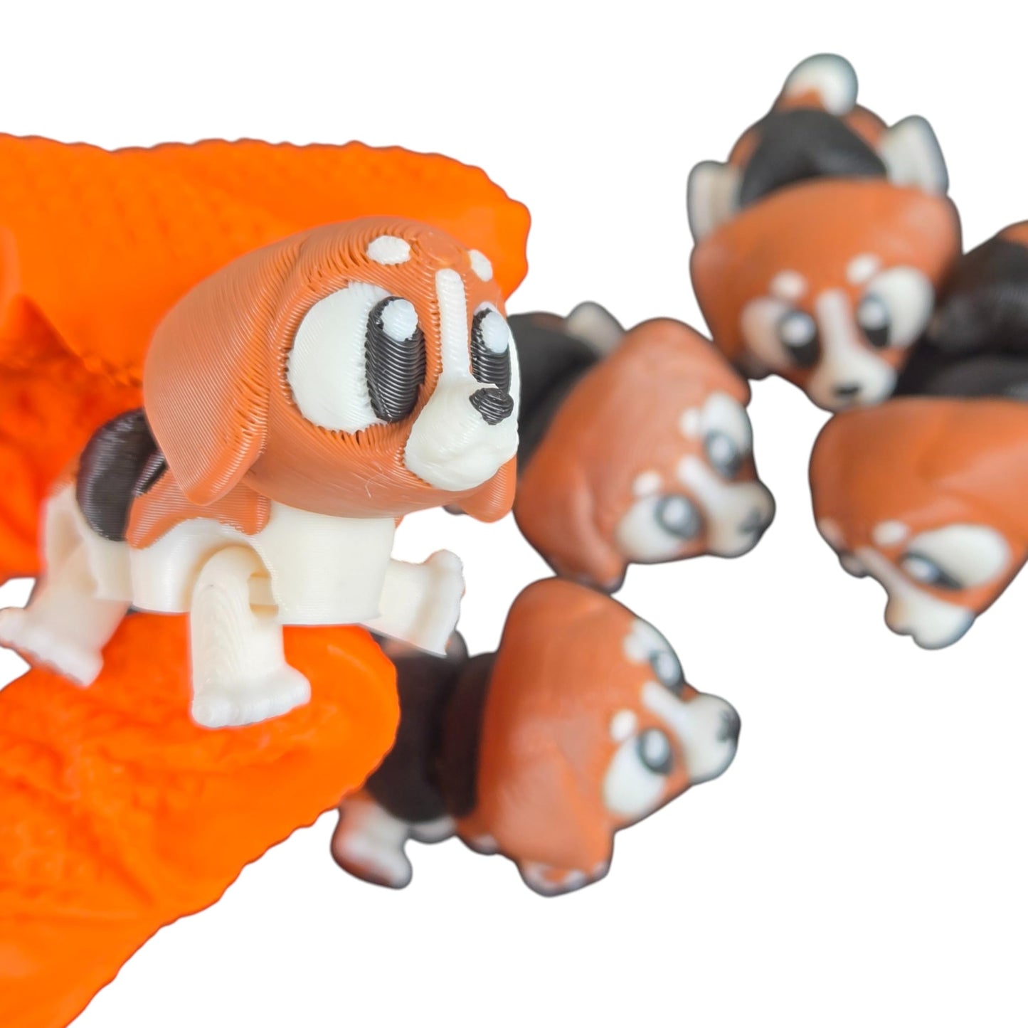 5-Pack Mini Baby Beagle Figurines – Articulated Desk Pet Dog Breeds, Collectible Pocket Beagles, Fidget Toys for Teens & Adults – 2 Inch Poseable Figures – 3D Printed in Canada