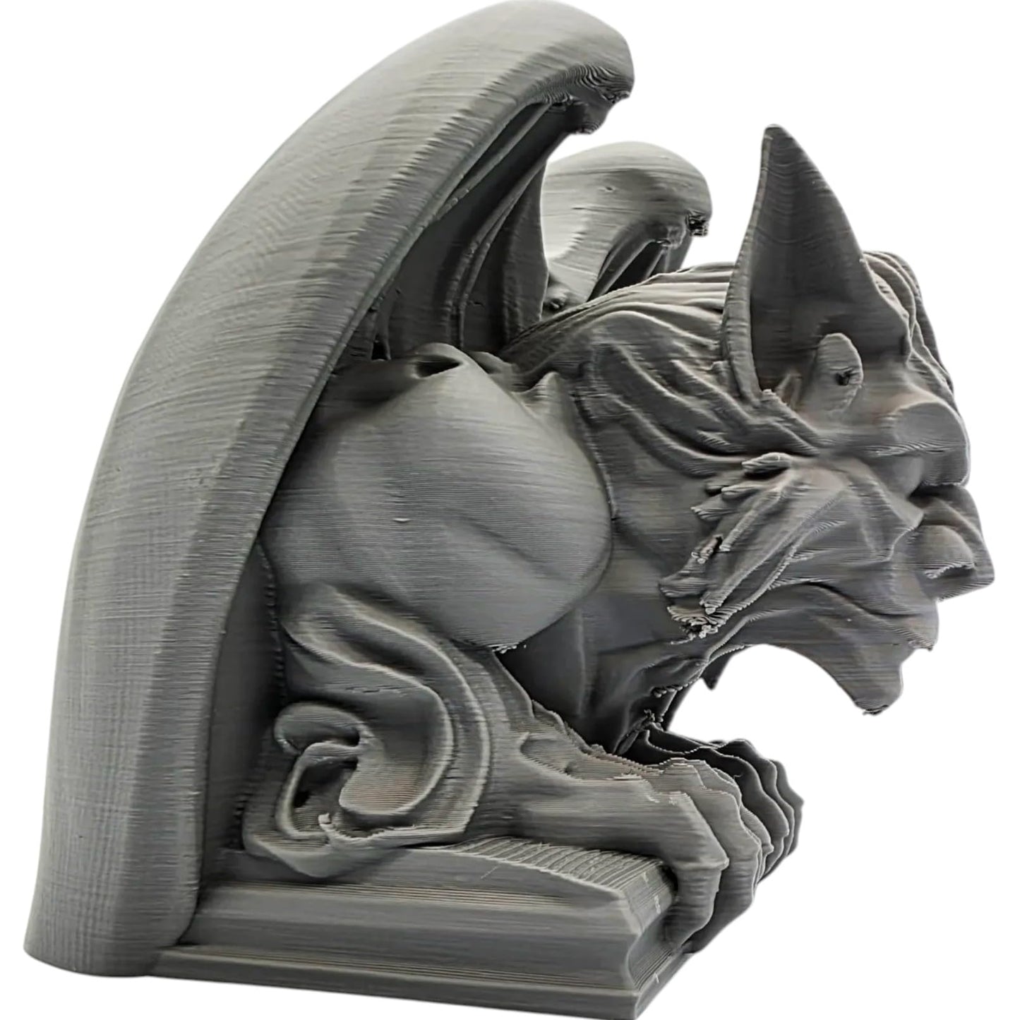 Gargoyle Watcher Figurine – Gothic Guardian Statue for Shelf, Desk, or Altar Display – Tabletop Fantasy Décor for Home or Office – 3D Printed in Canada