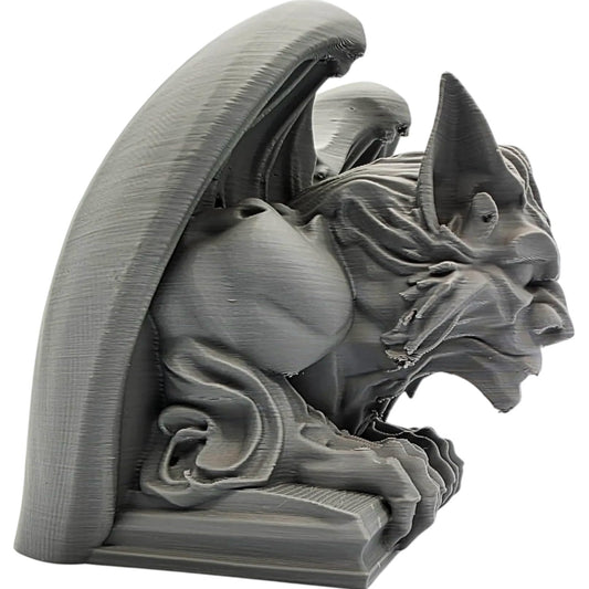 Gargoyle Watcher Figurine – Gothic Guardian Statue for Shelf, Desk, or Altar Display – Tabletop Fantasy Décor for Home or Office – 3D Printed in Canada