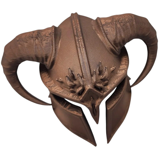 Horned Warrior Helmet – Fantasy Viking-Style Armor Prop for RPG Displays, Cosplay Dioramas & Gothic Shelf Decor – 3D Printed in Canada