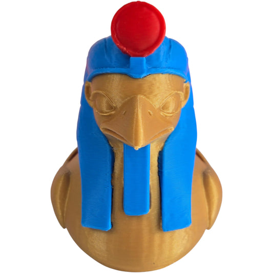 Ra Duck Figurine - Egyptian Sun God Rubber Duck for 4x4 Ducking, Cruise Ship Hiding & Desk Decor - Collectible Mythology Duck Statue - Duck Gift for Adults & Collectors – 3D Printed in Canada