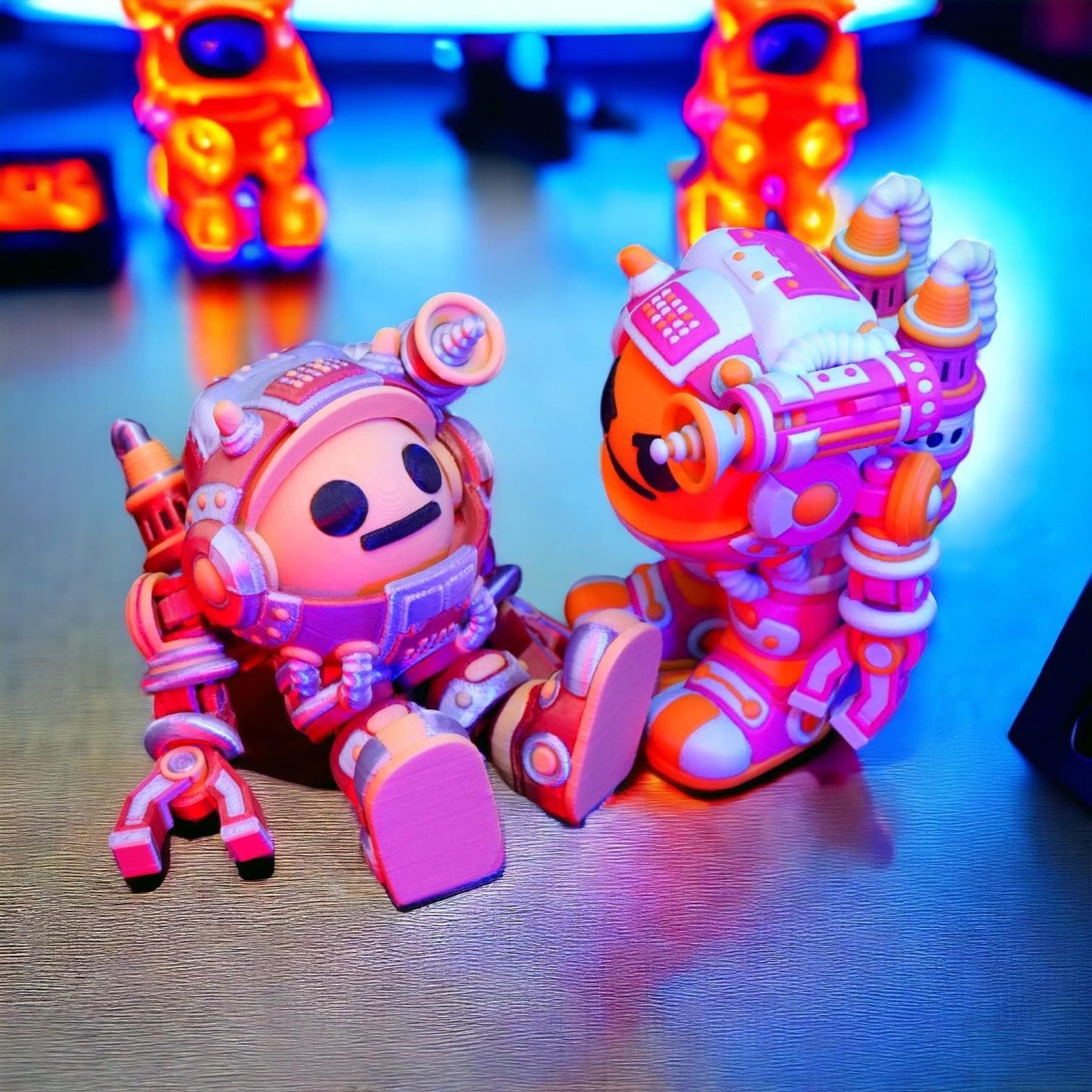 Articulated SpaceMoji Astronaut Figurine – Futuristic Poseable Desk Collectible for Teens & Adults (15+) – 3D Printed Sci-Fi Emoji, Made in Canada