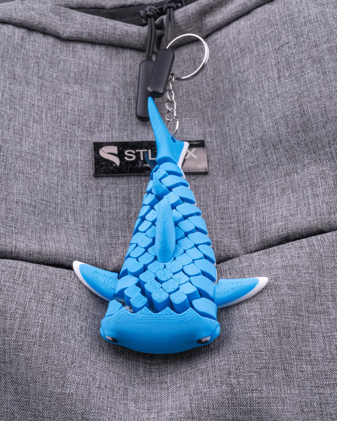 Mark the Whale Shark – Articulated Fidget Keychain Figurine for Teens & Adults – Ocean-Inspired 3D Printed Toy for Desk, Backpack, or Gifts – 3D Printed in Canada
