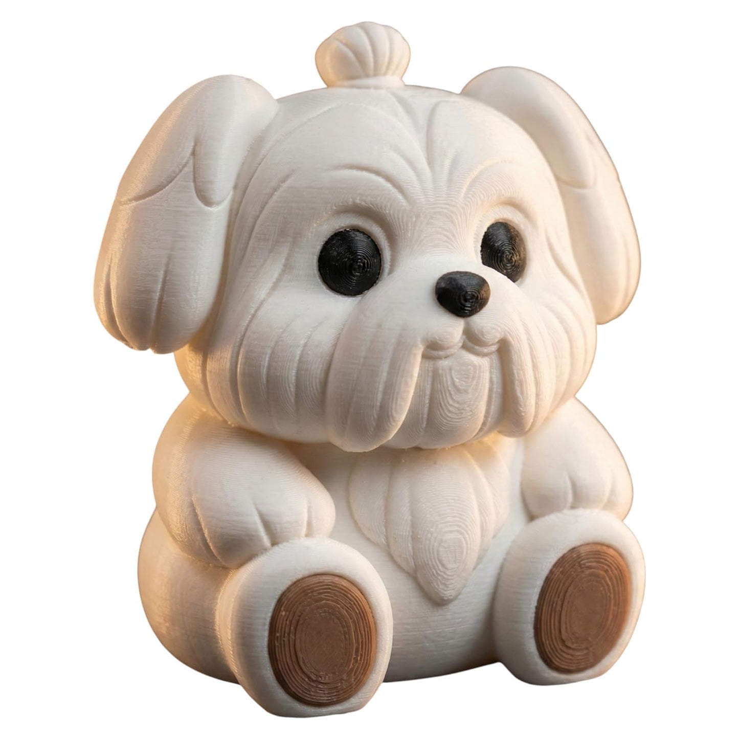 Shih Tzu Teddy Bear Figurine β Cute Dog Lover Gift, Desk Companion & Collectible Home Decor β Adorable Pup with Big Eyes β 3D Printed in Canada