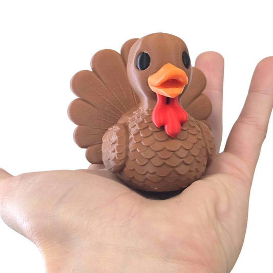 Thanksgiving Turkey Duck Figurine – Funny Fall-Themed Collectible for Holiday Decor, Desk Displays & Gag Gifts – 3D Printed in Canada