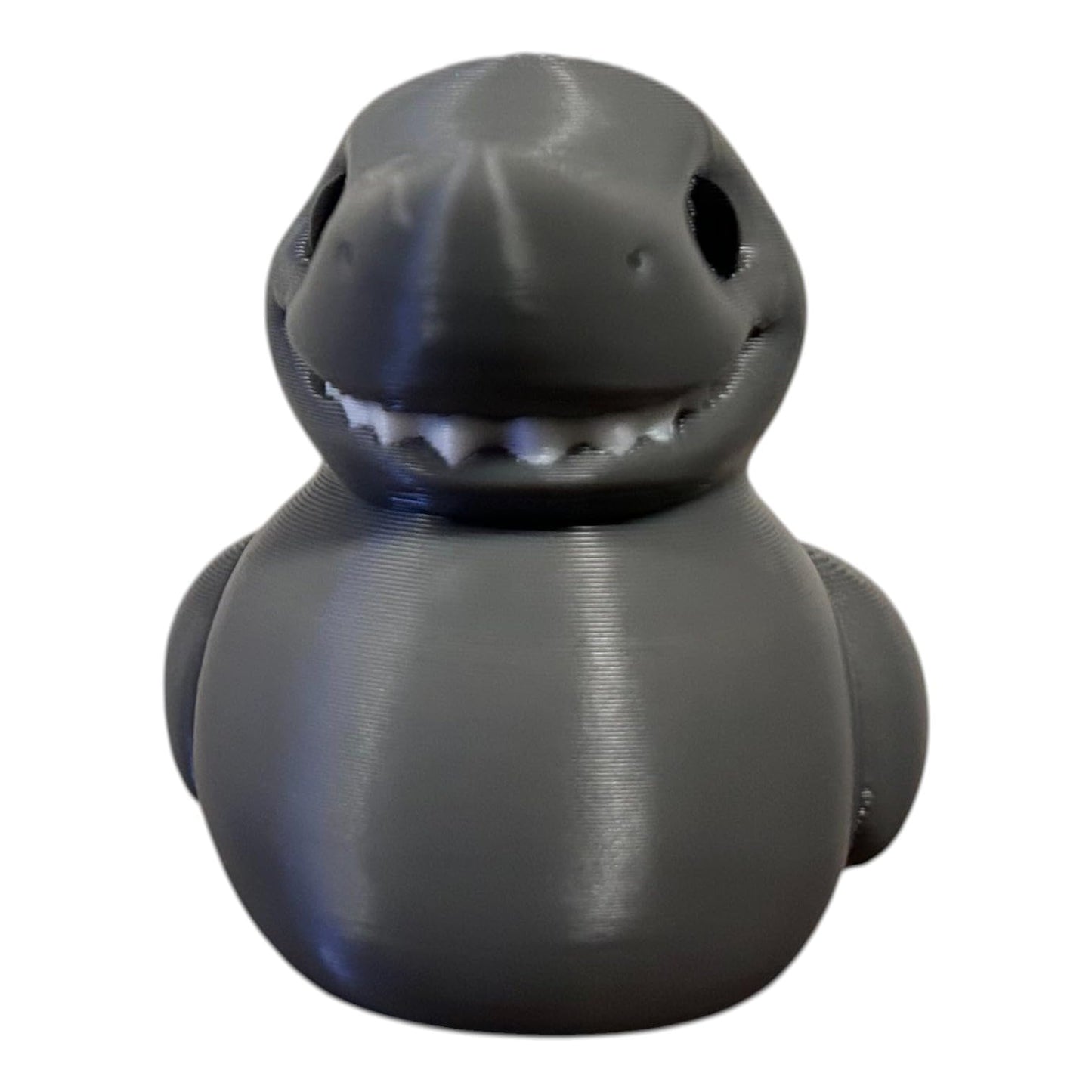 Smiling Shark Duck Figurine – Toothy Duck-Shark Hybrid with Finny Smile & Ocean Predator – Funny Collectible for Beach Lovers & Aquatic Fans – 3D Printed in Canada