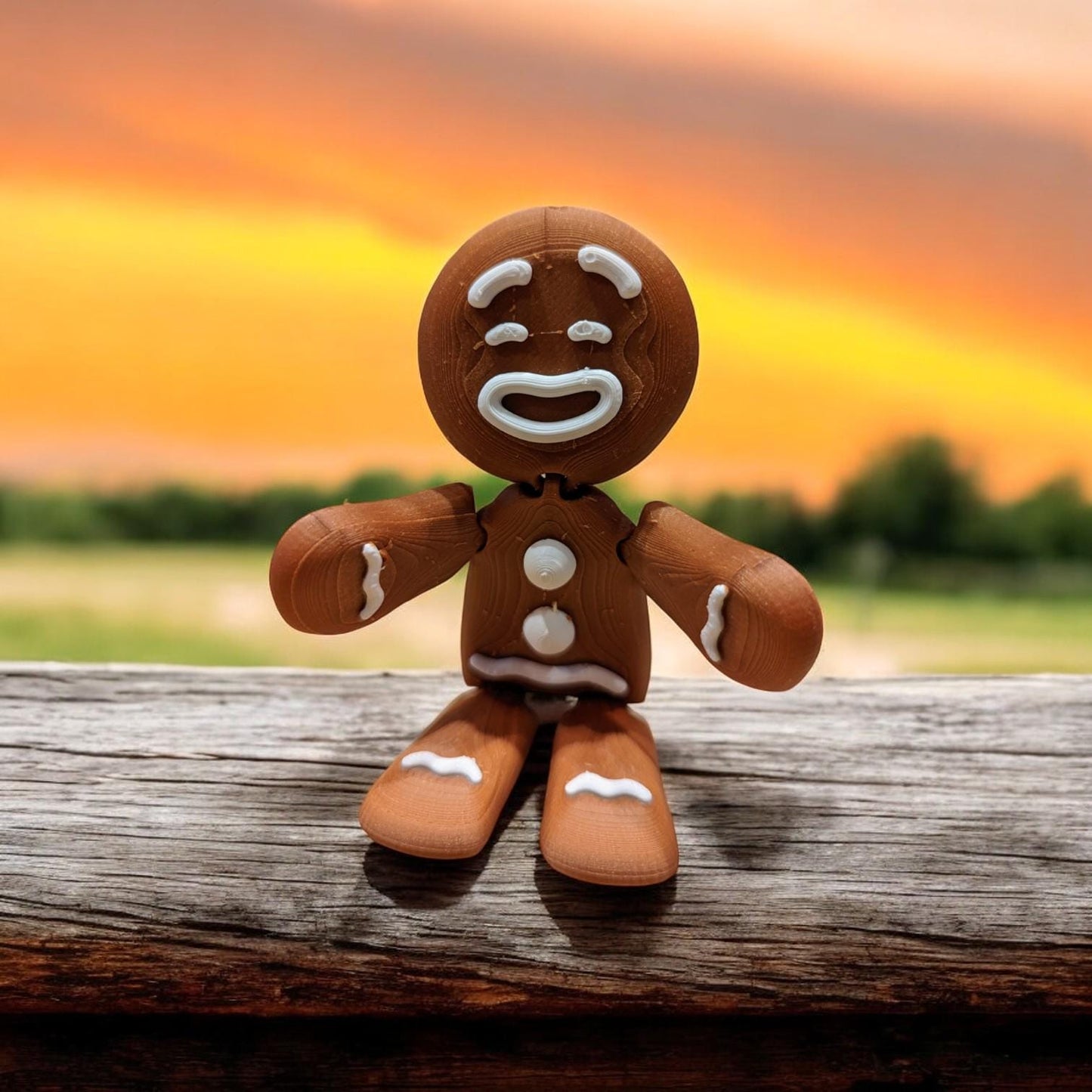 Flexi Factory Gingerbread Man – 3D Printed Articulated Holiday Figure | Poseable & Fun Collectible