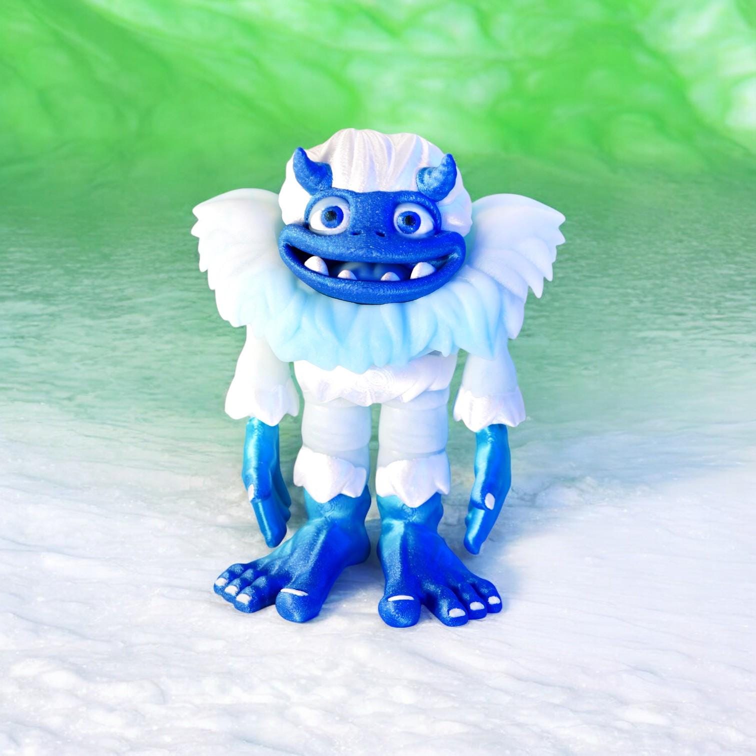 Flexi Factory Yeti – 3D Printed Articulated Yeti Fidget Toy | Poseable & Fun Collectible